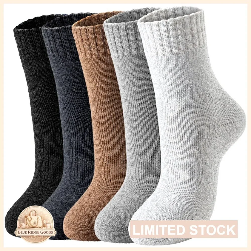 Wool Blend Thermal Socks Ultra-Warm Breathable Crew Boot Cozy Winter Wear